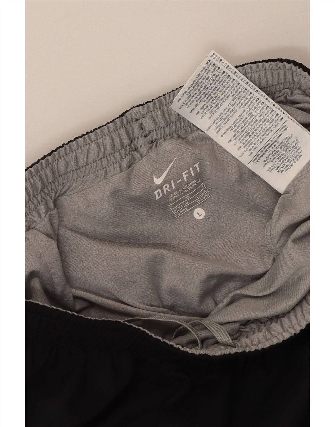 Pantaloncini da bagno Nike Dri Fit da uomo, grandi, in poliestere color block nero