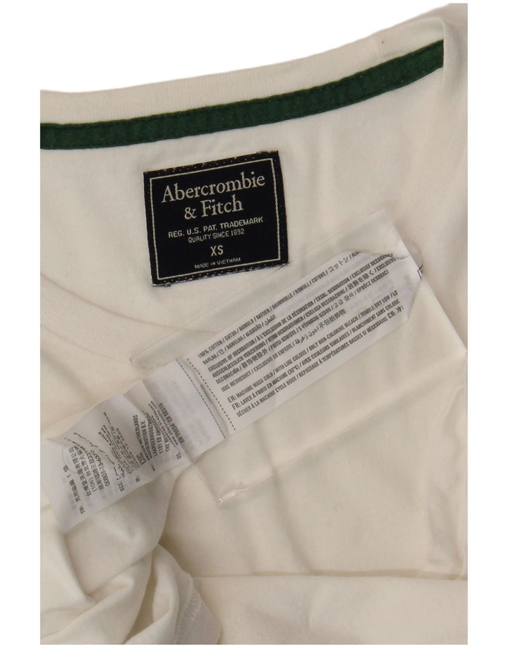 T-shirt da uomo ABERCROMBIE & FITCH XS in cotone bianco