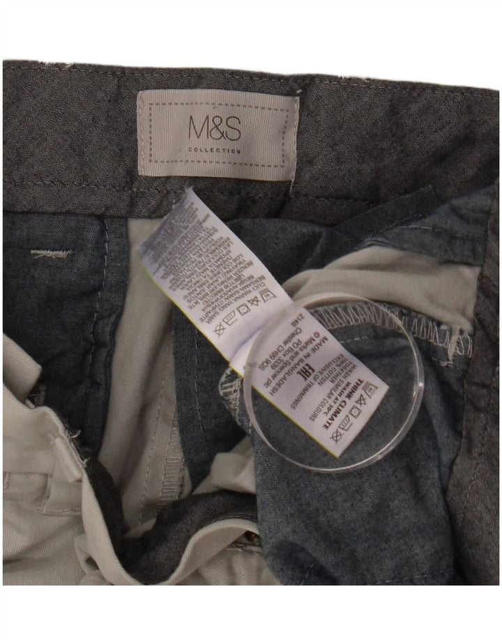 Pantaloncini chino da uomo Marks & Spencer W34 grandi in cotone grigio