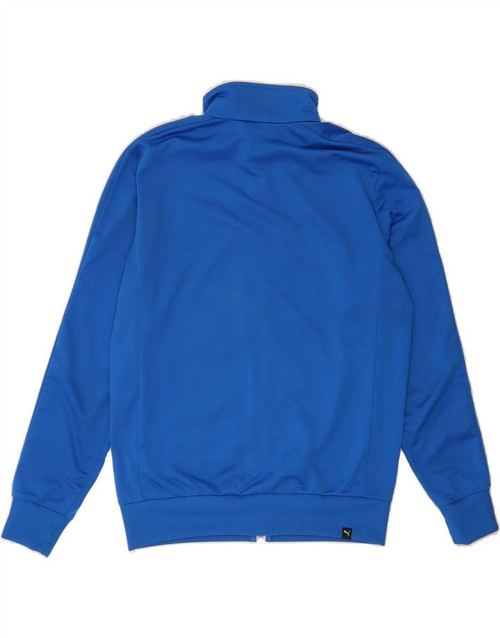 PUMA Mens Graphic Tracksuit Top Jacket Small Blue Polyester Vintage Puma and Second-Hand Puma from Messina Hembry 