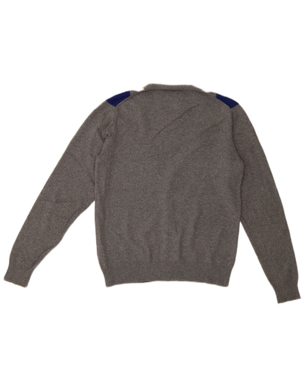 Maglione cardigan da uomo Sun68 piccolo cotone grigio a rombi/diamante