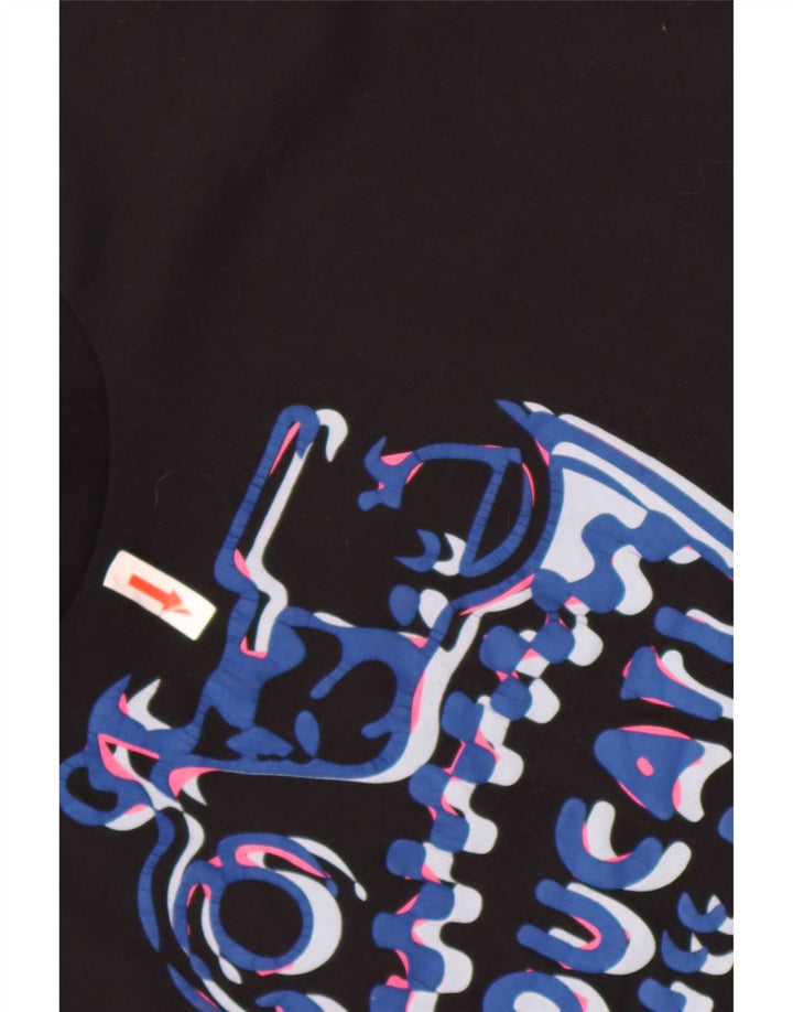 T-shirt grafica da donna Ducati Top UK 12 cotone medio nero