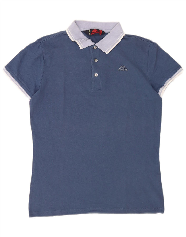 Polo Kappa da uomo piccola blu color block