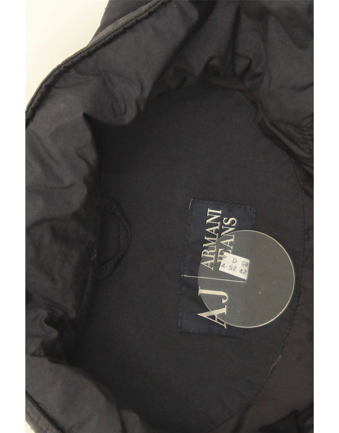 Giacca imbottita da uomo Armani Jeans UK 42 XL nera in poliammide
