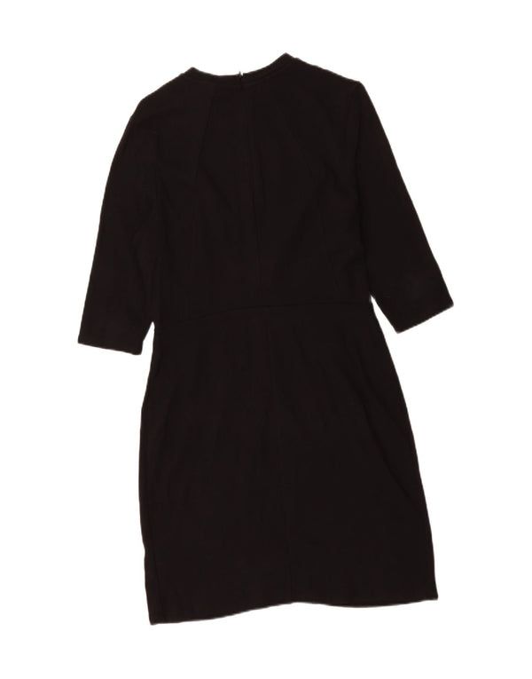 Abito tubino con maniche a 3/4 da donna Topshop UK 14 grande viscosa nera