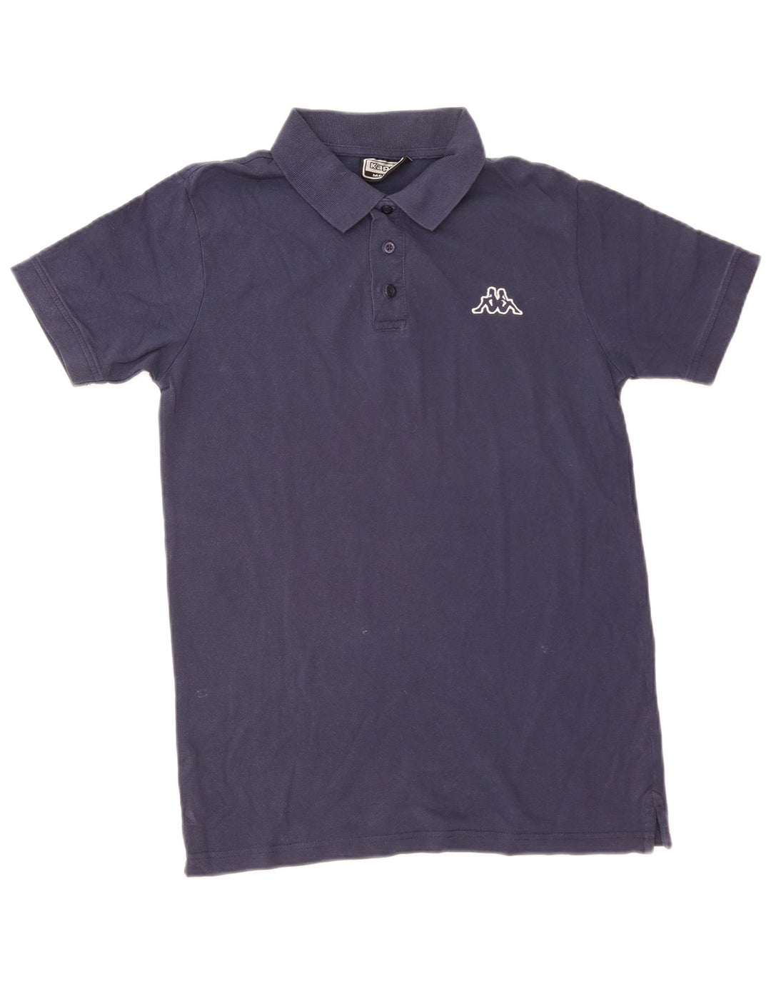 Polo Kappa Uomo Media Cotone Blu Navy