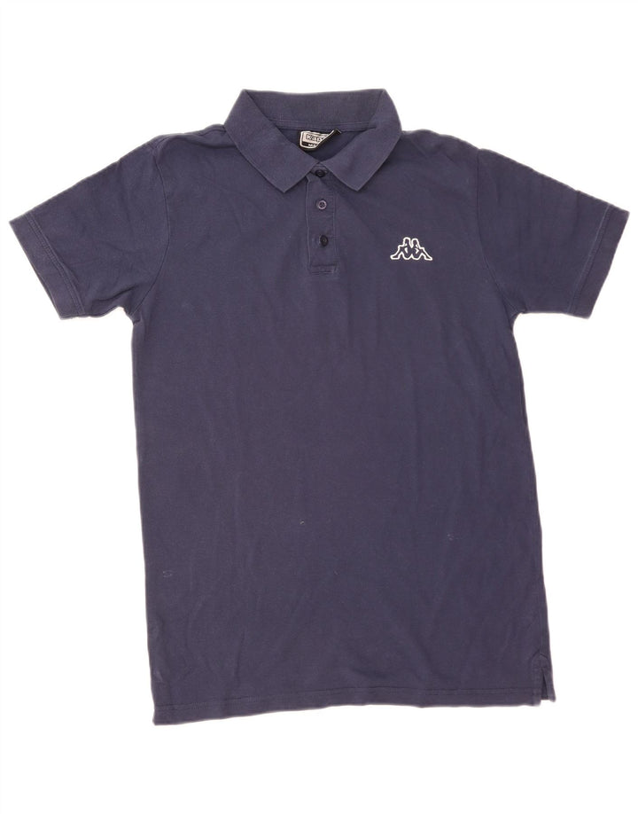 Polo Kappa Uomo Media Cotone Blu Navy