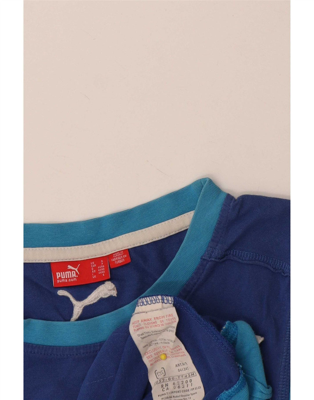 Canotta grafica da uomo Puma Small blu in cotone color block