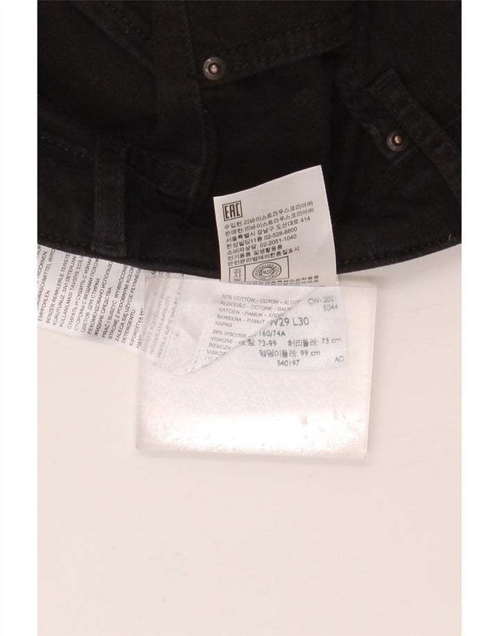 Jeans bootcut da donna LEVI'S a vita alta W29 L30 cotone nero