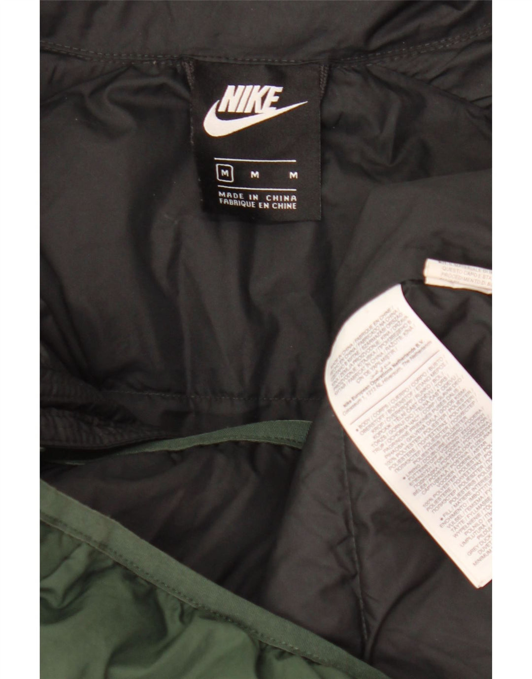 Gilet imbottito da uomo Nike UK 38 poliestere color block verde medio