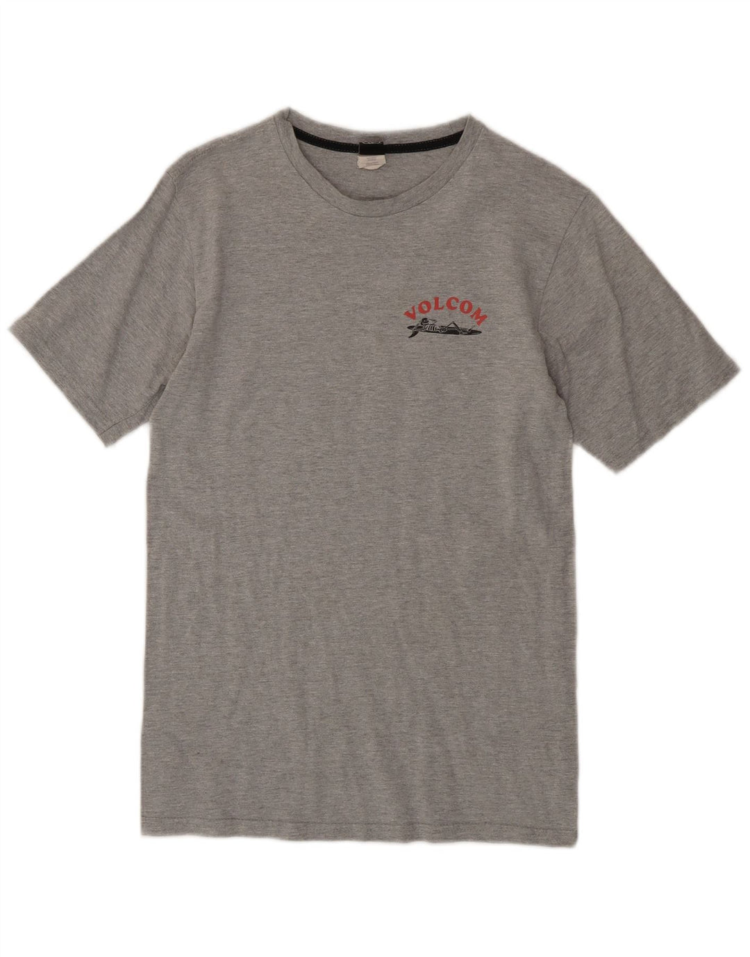 T-shirt grafica da uomo Volcom Top piccola in cotone grigio