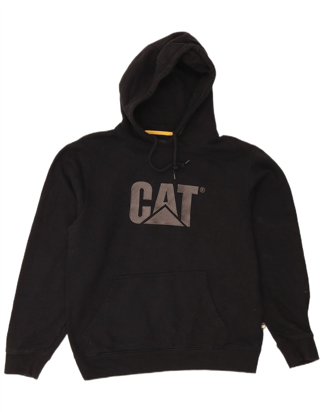Maglione con cappuccio grafico da uomo CAT grande in cotone nero