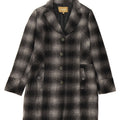 CONBIPEL Womens Overcoat IT 44 Medium Black Check Wool Vintage Conbipel and Second-Hand Conbipel from Messina Hembry 