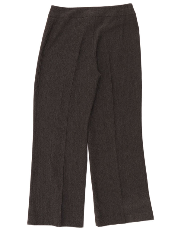 Pantaloni casual a vita alta da donna Via Veneto UK 12 Medium W30 L30 Grigio