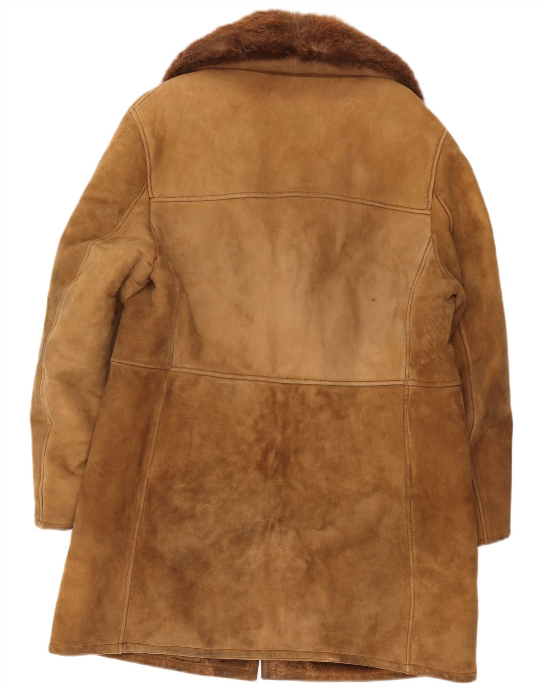 Cappotto vintage in shearling da uomo UK 38 Beige medio
