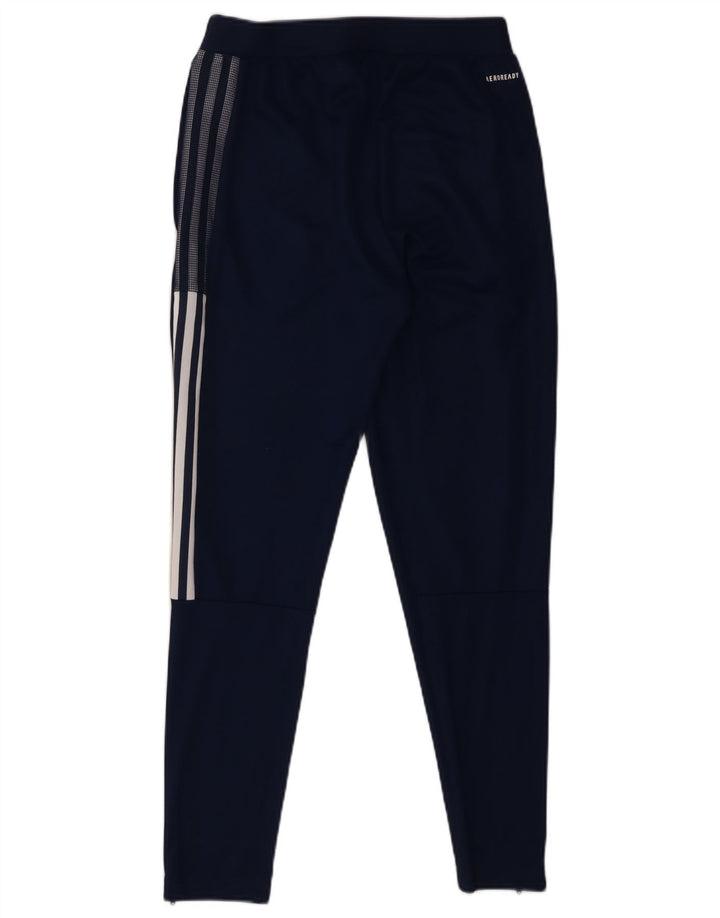 Pantaloni da tuta Adidas Aeroready da uomo piccoli in poliestere blu navy