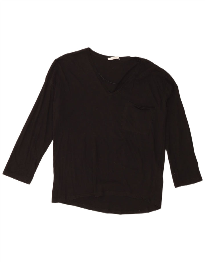 Top Zara Trafaluc da donna oversize manica 3/4 UK 10 piccolo nero