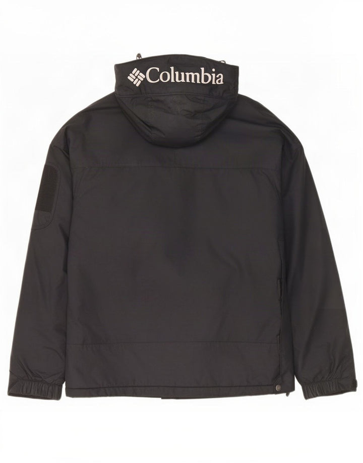 Giacca anorak con cappuccio grafico da uomo Columbia UK 38 nylon nero medio
