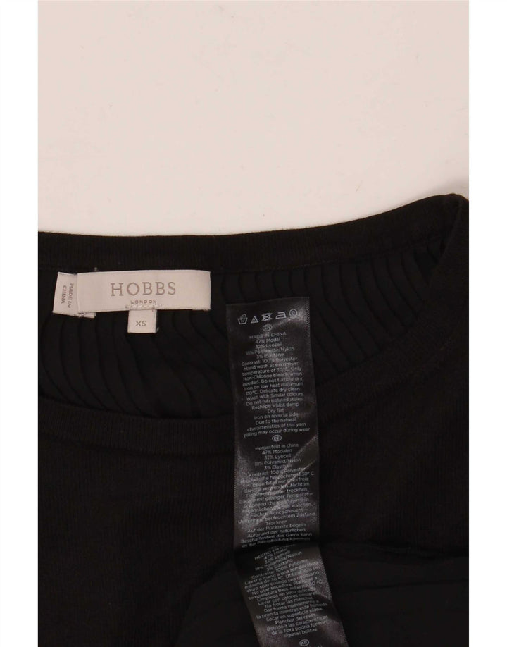 Top oversize da donna Hobbs manica 3/4 UK 6 XS nero modal