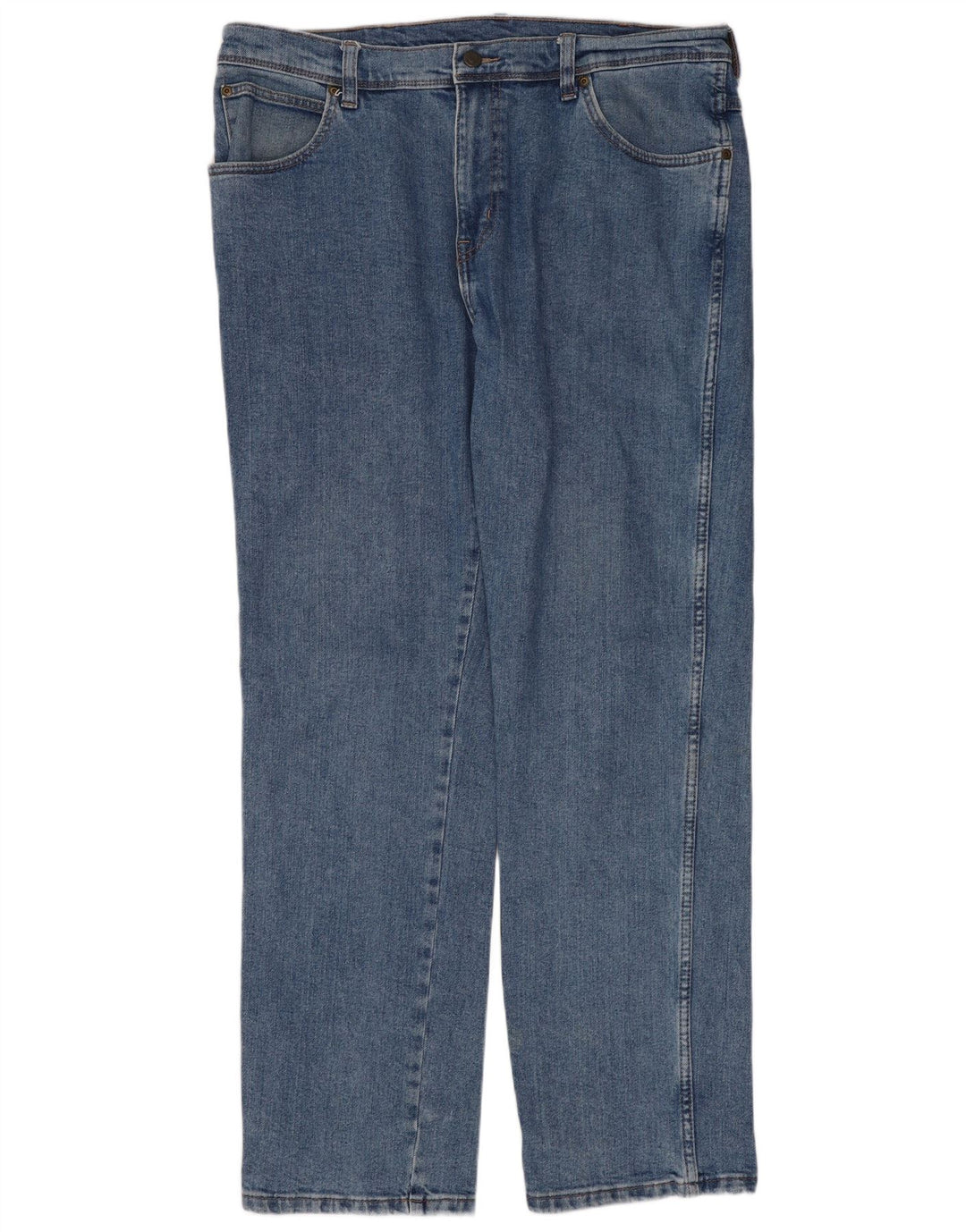 Jeans dritti da uomo Wrangler vestibilità regolare W36 L32 cotone blu