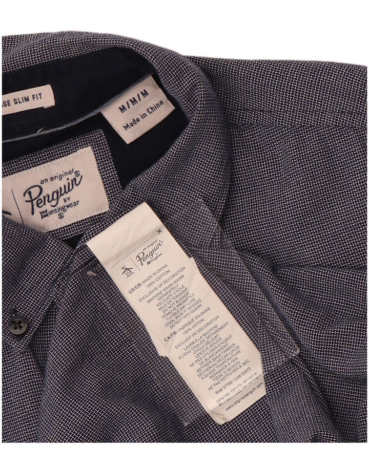 Camicia Penguin da uomo Heritage slim fit in cotone blu medio