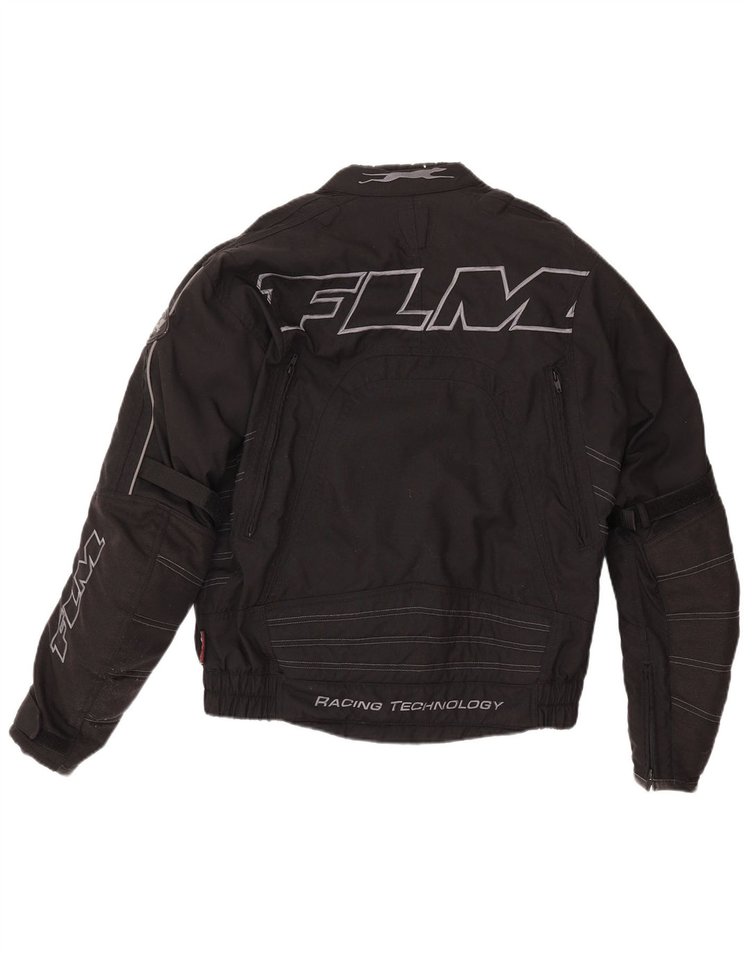 Giacca FLM Graphic Racer da uomo IT 52/54 Large Nera in poliammide