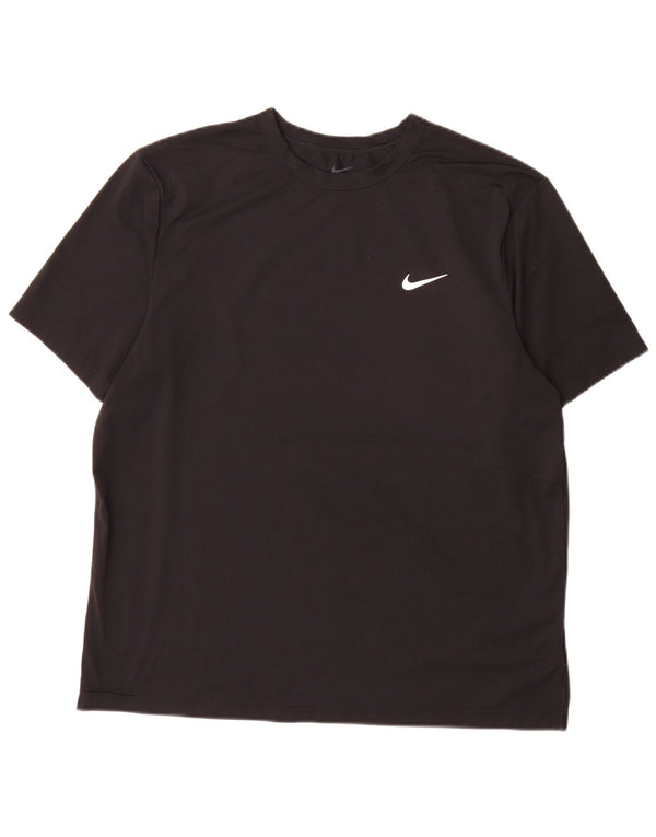 T-shirt Nike Dri Fit da uomo, grande, in poliestere nero