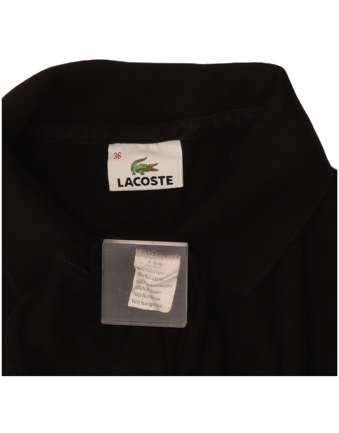 Polo da donna Lacoste taglia 36 piccola in cotone nero
