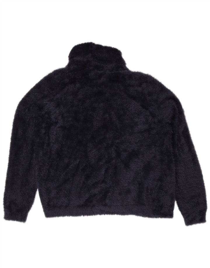 Maglione cardigan da donna Marks & Spencer UK 18 XL blu navy poliammide