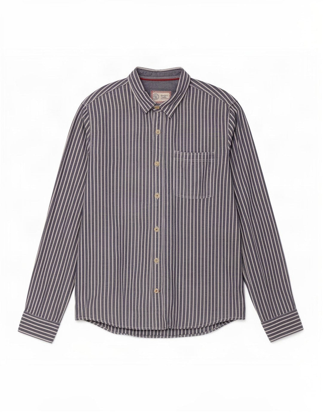 Camicia da uomo Fat Face XL in cotone a righe blu