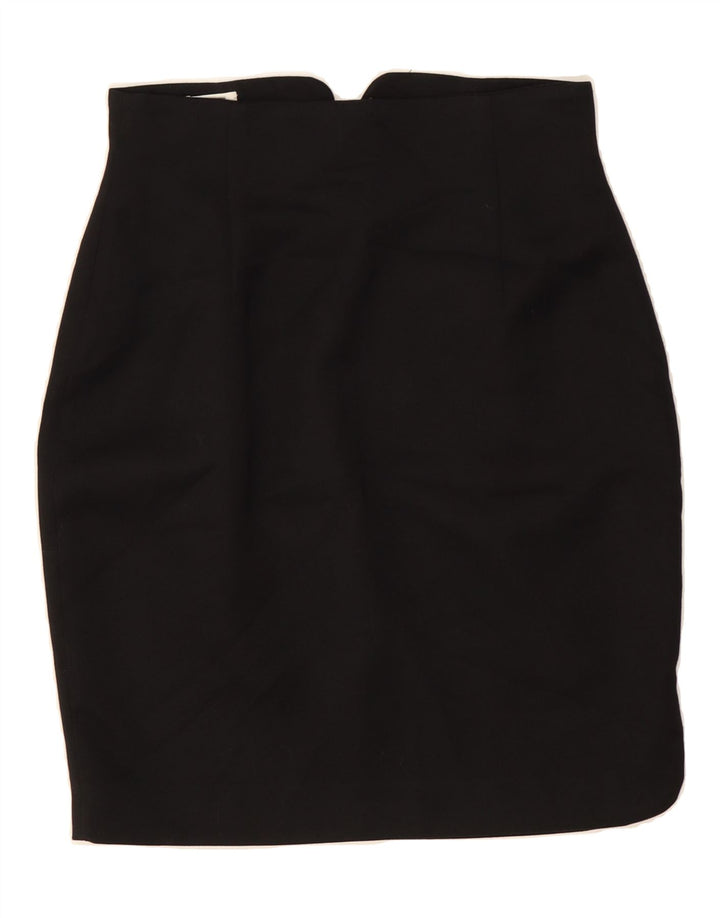 MAX DINE Womens Pencil Skirt IT 44 Medium W28  Black Polyester Vintage Max Dine and Second-Hand Max Dine from Messina Hembry 