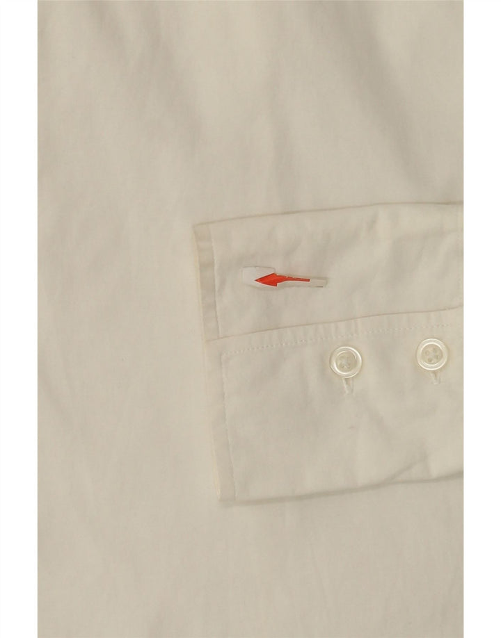 Camicia pullover da donna Benetton UK 10 piccola in cotone bianco