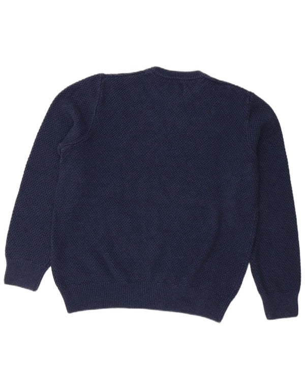 Maglione maglione girocollo da uomo Superdry di grandi dimensioni in cotone blu navy