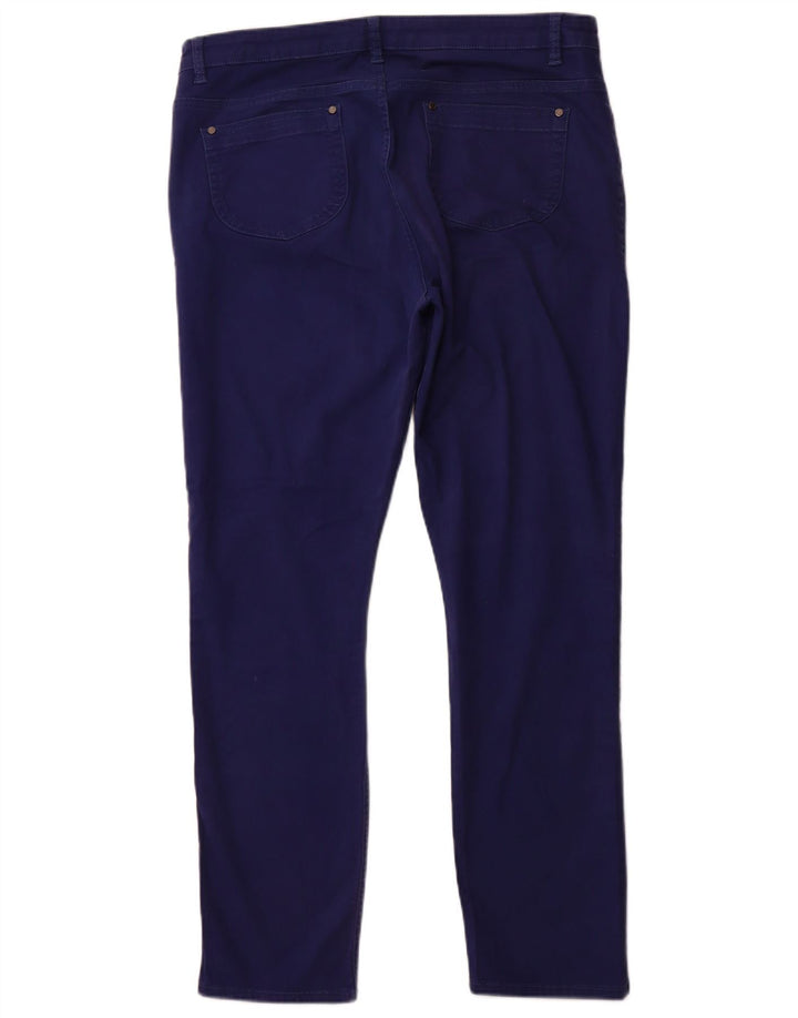 Jeans slim a vita alta da donna JAEGER UK 16 Large W36 L31 cotone blu