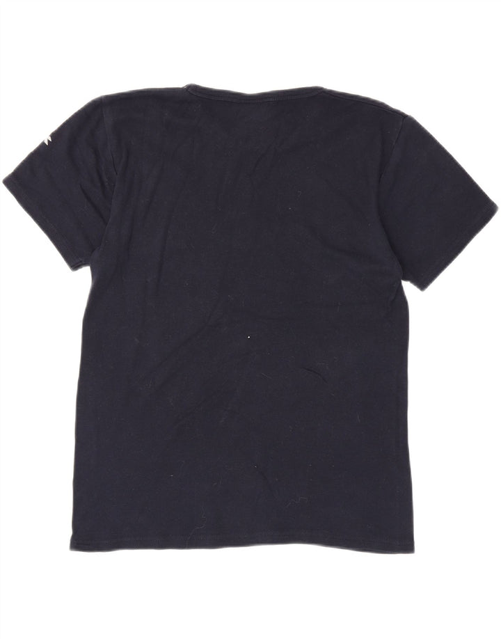DIADORA Womens T-Shirt Top UK 12 Medium Navy Blue