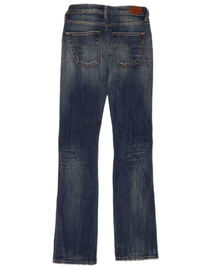 Jeans bootcut slim da donna Replay W25 L32 cotone blu