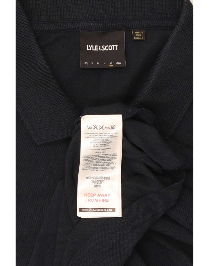 Polo da uomo Lyle & Scott XL in cotone blu navy