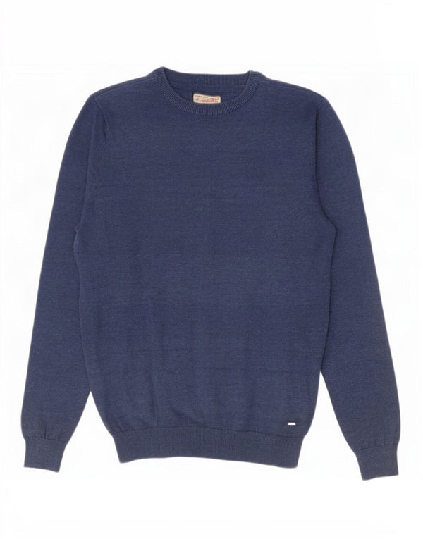 Maglione da uomo girocollo Petrol Industries, gessato medio blu navy