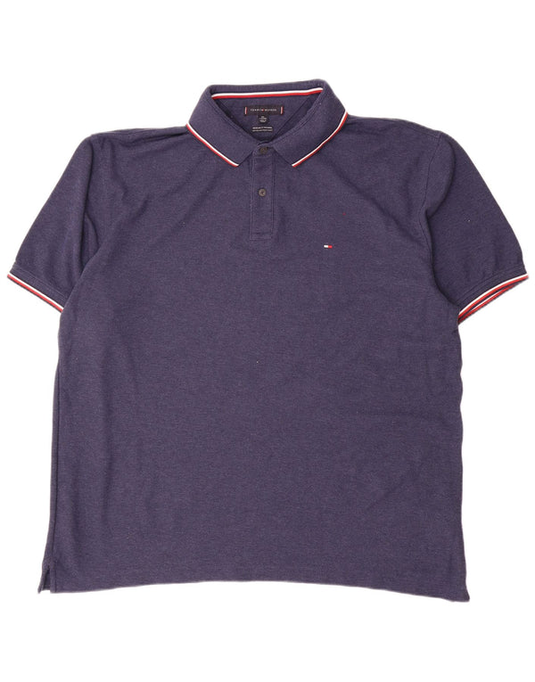 Polo da uomo vestibilità regolare Tommy Hilfiger 2XL cotone blu navy
