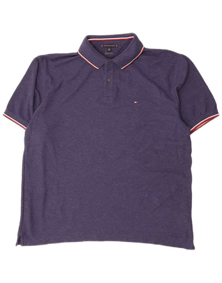 Polo da uomo vestibilità regolare Tommy Hilfiger 2XL cotone blu navy