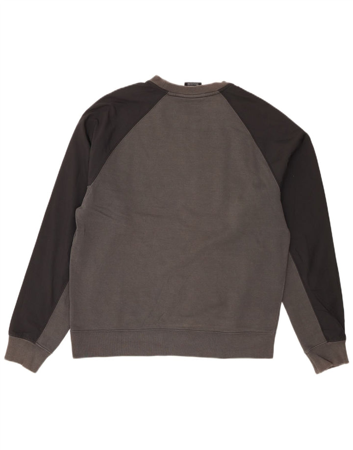Felpa grafica da uomo Nike Felpa in cotone color block grigio medio