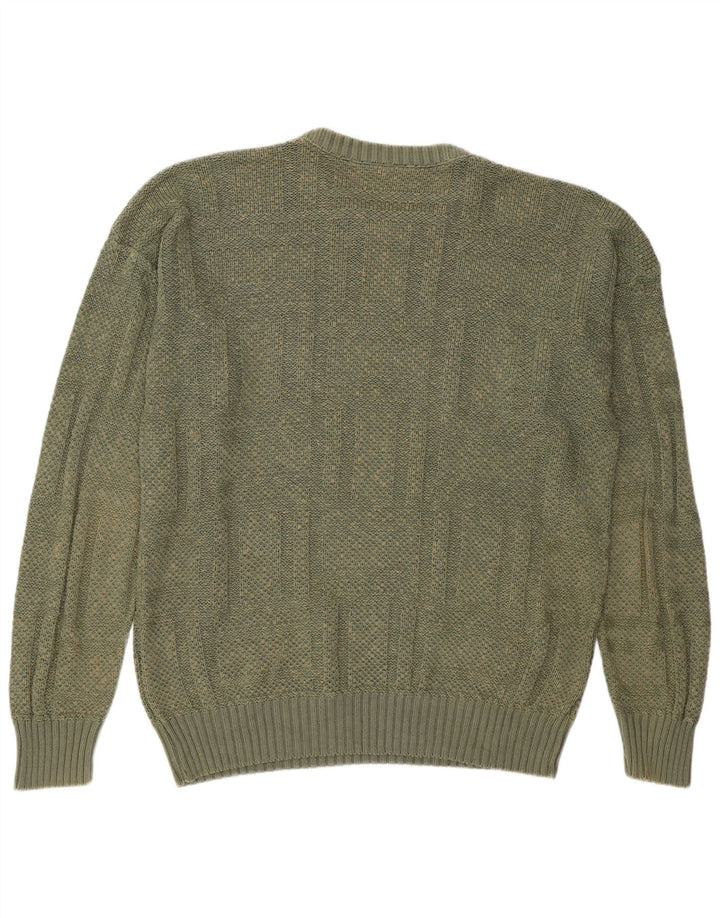 Maglione maglione girocollo da uomo Lacoste taglia 6 XL cotone kaki