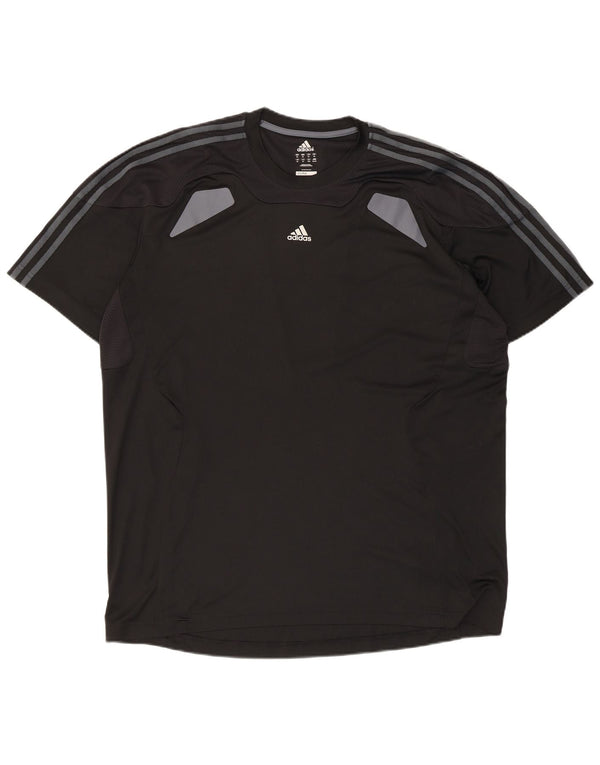 T-shirt Adidas Climacool da uomo Top XL poliestere color block nero