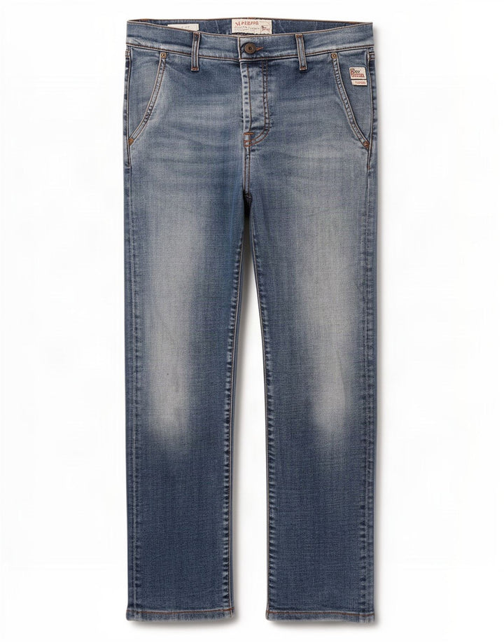 Jeans slim da donna Roy Rogers W31 L26 cotone blu