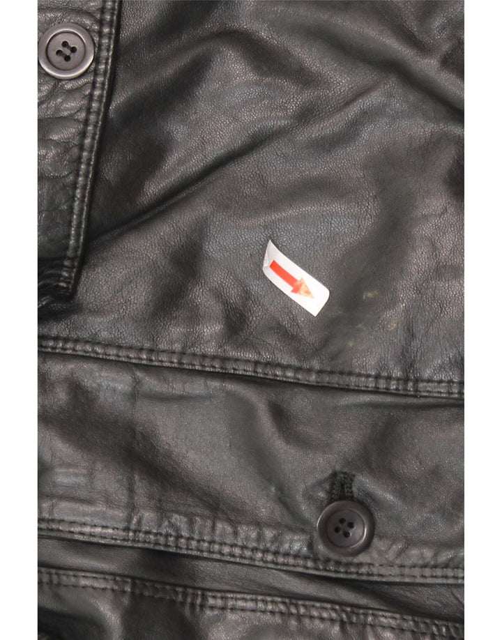 Giacca in pelle da uomo Lamatta IT 52 XL Nera