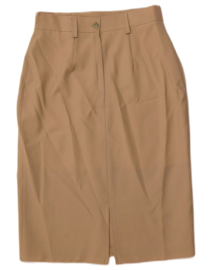 Gonna tubino da donna VINTAGE IT 44 media W28 lana marrone