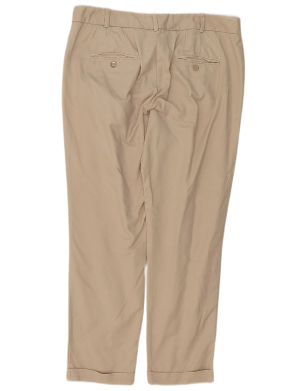 Pantaloni chino slim da donna Zara EU 42 Large W32 L27 Cotone beige