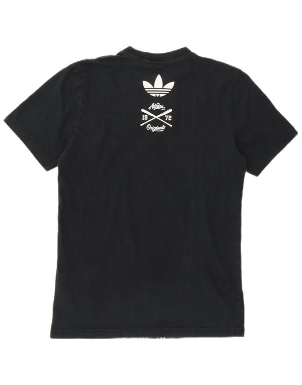 T-shirt grafica da donna Adidas Top UK 6 XS cotone nero