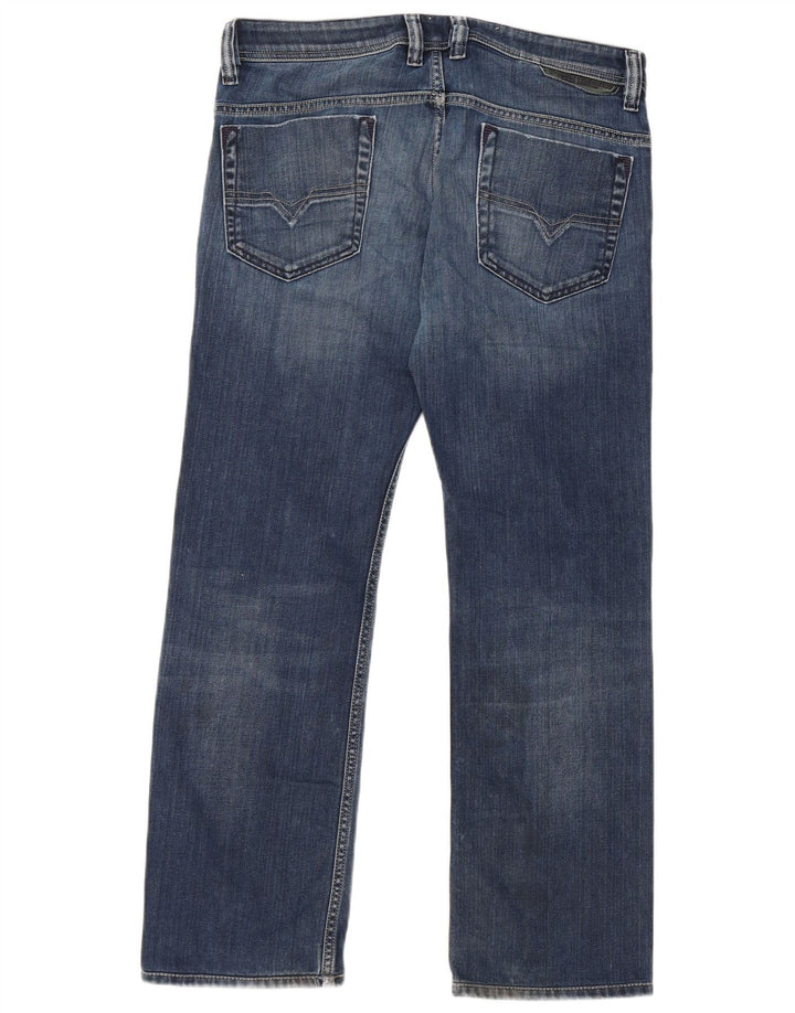 DIESEL Jeans dritti slim regolari Safado da uomo W30 L27 cotone blu