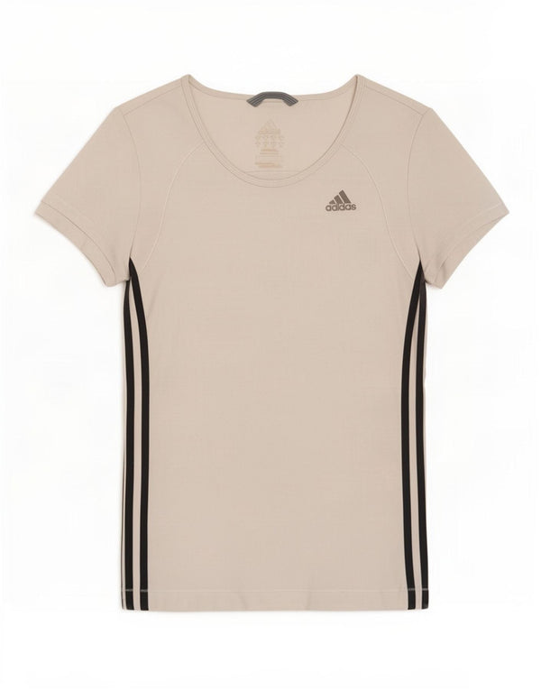 T-shirt Adidas Climalite da donna Top UK 12 poliestere bianco medio